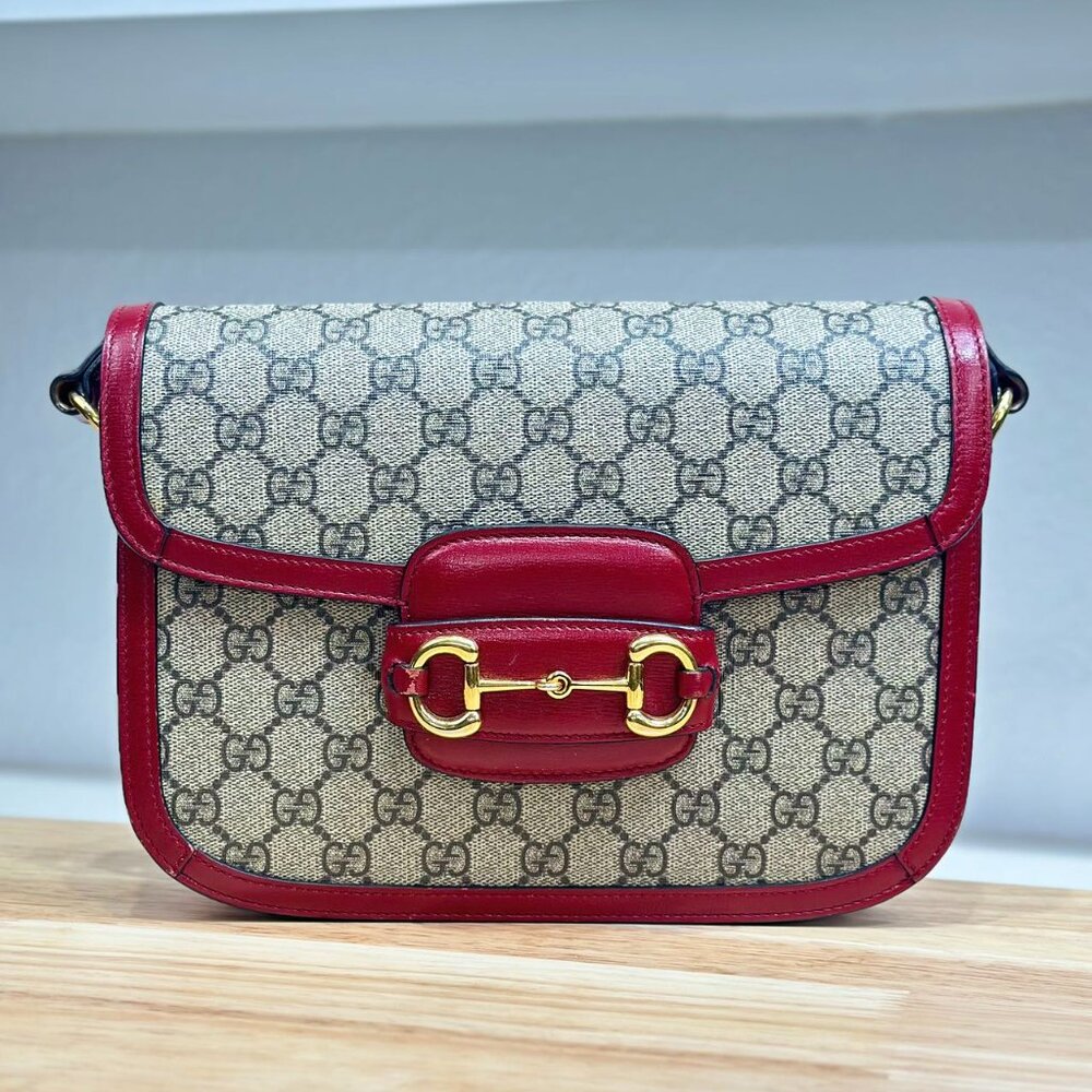 Gucci GG Logo Supreme 1955 Horsbeit Shoulder Bag Crossbody